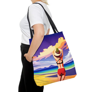 Vibrant Print Tote Bag - Tropical Vacation Style - Dipaliz - Shopper Bags