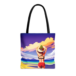 Vibrant Print Tote Bag - Tropical Vacation Style - Dipaliz - Shopper Bags
