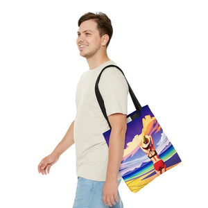 Vibrant Print Tote Bag - Tropical Vacation Style - Dipaliz - Shopper Bags