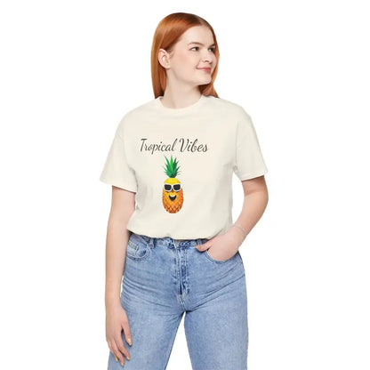 Pineapple Vibes Unisex Jersey Short Sleeve Tee - Tropical Comfort - Natural / s T-shirt