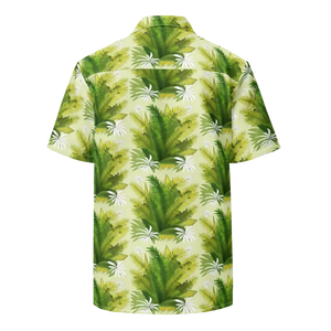 Unisex Button Shirt - Tropical Vibe Palm Leaves - Dipaliz - Shirts