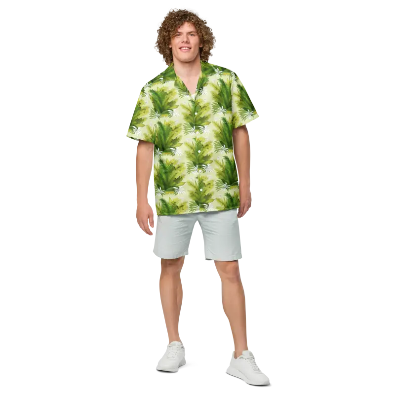 Catch Summer Vibes with the Tropical Palm Leaves Shirt! - Xs Shirts