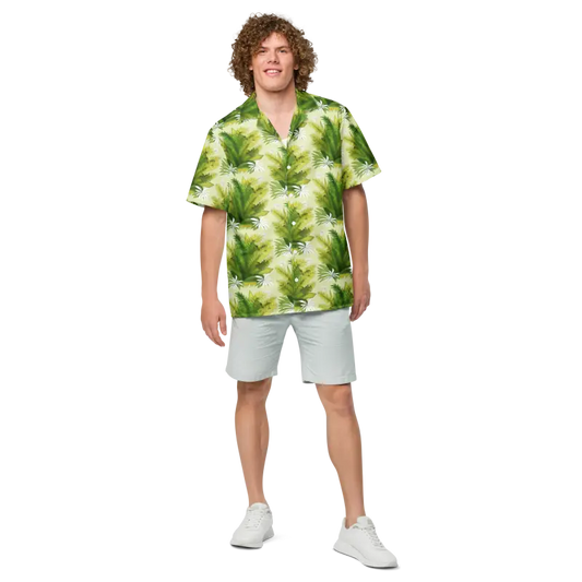 Catch Summer Vibes with the Tropical Palm Leaves Shirt! - Xs Shirts