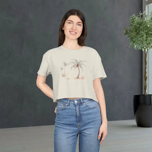 Crop Tee Summer Style Relaxed Fit Casual Beach Vibes - Dipaliz - T-shirts