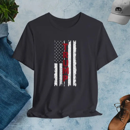 Trump 2024 American Flag T-shirt Classic Unisex Fit - Dark Grey / Xs T-shirt