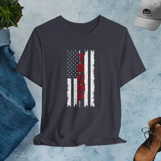 Trump 2024 American Flag T-shirt Classic Unisex Fit - Heather Midnight Navy / Xs T-shirt