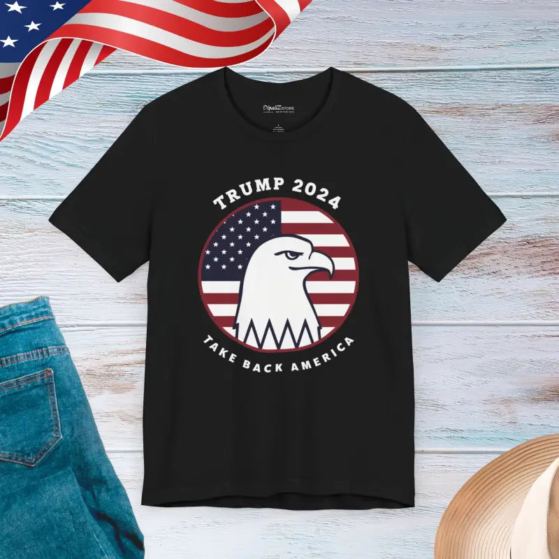 Unisex Jersey Short Sleeve Tee for Trump 2024 Patriots - Black / s T-shirt