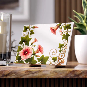 Trumpet Shaped Flowers Ceramic Photo Tile - Botanical Art - Dipaliz - Wall Tiles