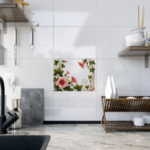 Trumpet Shaped Flowers Ceramic Photo Tile - Botanical Art - Dipaliz - 6’’ × 8’’ / Glossy - Wall Tiles