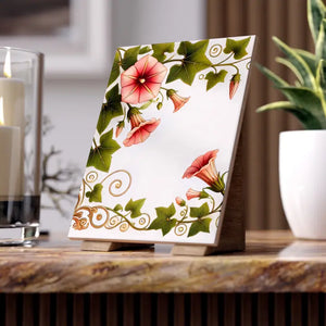 Trumpet Shaped Flowers Ceramic Photo Tile - Botanical Art - Dipaliz - Wall Tiles