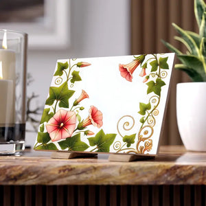 Trumpet Shaped Flowers Ceramic Photo Tile - Botanical Art - Dipaliz - Wall Tiles