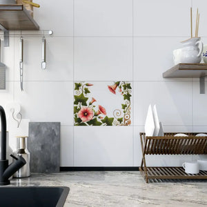 Trumpet Shaped Flowers Ceramic Photo Tile - Botanical Art - Dipaliz - Wall Tiles