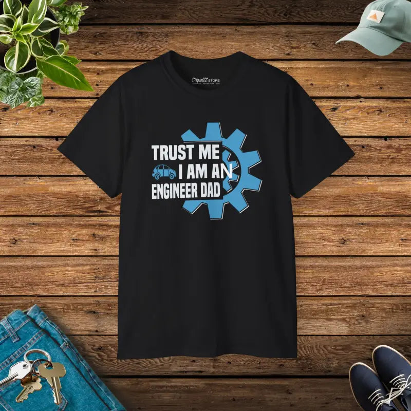 Trust me I’m an Engineer Dad Unisex Ultra Cotton Tee - Black / s T-shirt