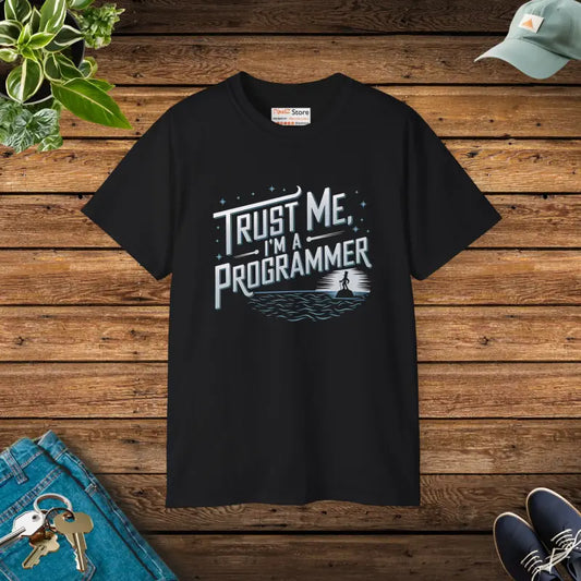 Unisex Ultra Cotton Tee - Trust me I’m a Programmer Style - Black / s T-shirt