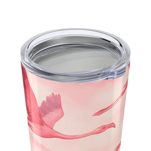 Premium Pink Travel Cup Flamingo Design Stainless Steel Dipaliz - Tumblers