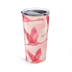 Premium Pink Travel Cup Flamingo Design Stainless Steel Dipaliz - Tumblers