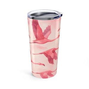 Premium Pink Travel Cup Flamingo Design Stainless Steel Dipaliz - Tumblers