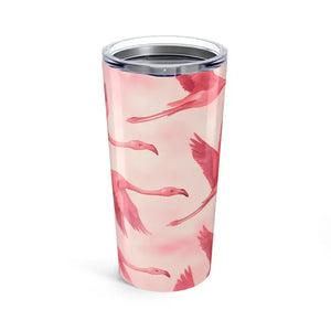 Pink Travel Cup Premium Flamingo Design Hot Cold Tumbler Dipaliz - 20oz - Tumblers