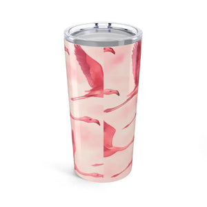 Pink Travel Cup Premium Flamingo Design Hot Cold Tumbler Dipaliz - 20oz - Tumblers