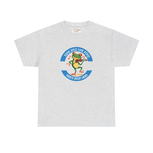 Whimsical Frog Violin Heavy Cotton Tee - Pond Vibes - Dipaliz - T-shirts