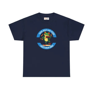 Whimsical Frog Violin Heavy Cotton Tee - Pond Vibes - Dipaliz - T-shirts