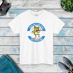 Whimsical Frog Violin Heavy Cotton Tee - Pond Vibes - Dipaliz - T-shirts