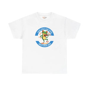 Whimsical Frog Violin Heavy Cotton Tee - Pond Vibes - Dipaliz - T-shirts