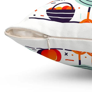 Thanksgiving Throw Pillow Polyester Square Autumn Background Dipaliz - Pillows