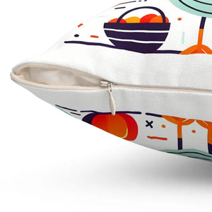 Thanksgiving Throw Pillow Polyester Square Autumn Background Dipaliz - Pillows