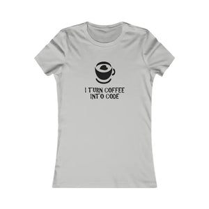 Women’s Favorite Tee - i Turn Coffee Into Code - Dipaliz - s / Athletic Heather - T-shirts