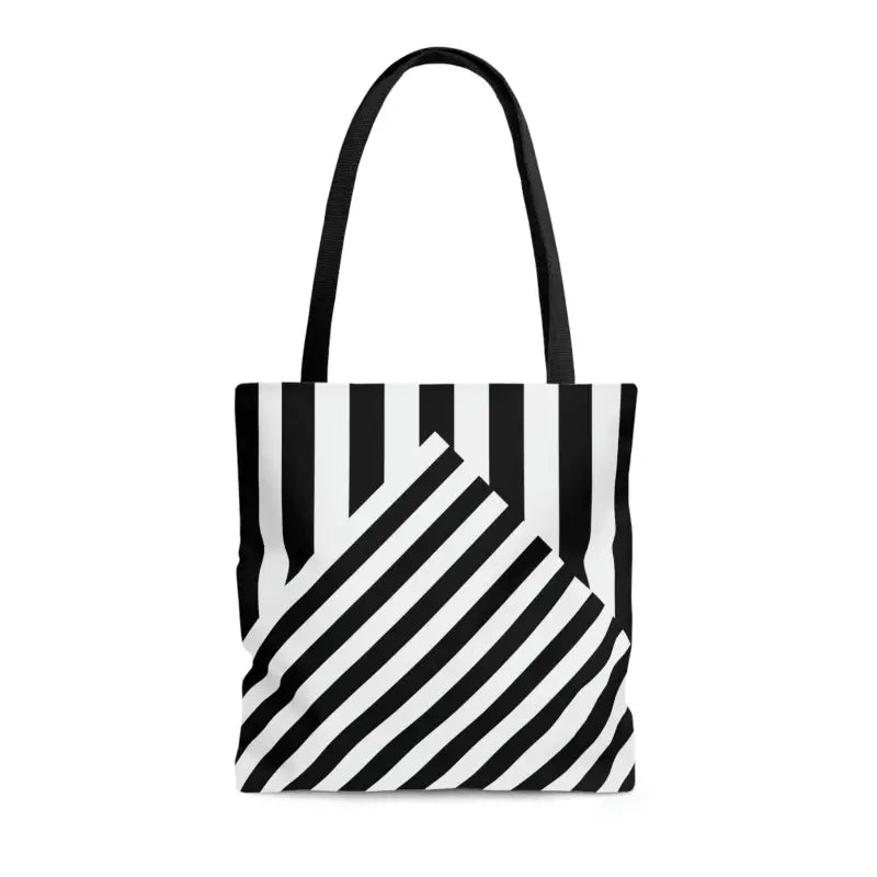 Turn Heads with the Dipaliz Black Striped Tote Bag! - Medium Bags