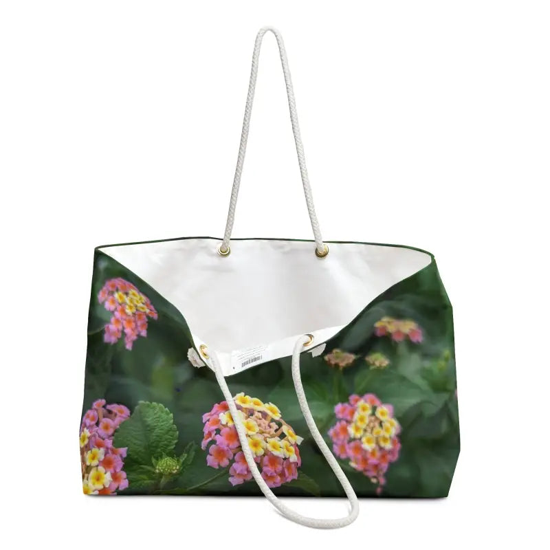 Turn Heads with the Colorful Lantana Flowers Weekender Bag - 24’’ × 13’’ Bags