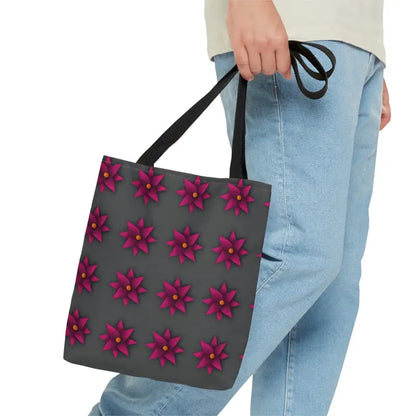 Turn Heads with the Magenta Flowers Tote Bag - Small Bags