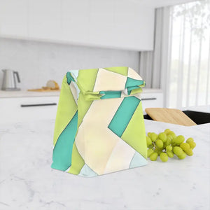 Yellow Checkered Polyester Lunch Bag Fresh Style - Dipaliz - 11.75’’ × 7.25’’ 4.75’’ - Bags