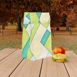 Yellow Checkered Polyester Lunch Bag Fresh Style - Dipaliz - 11.75’’ × 7.25’’ 4.75’’ - Bags