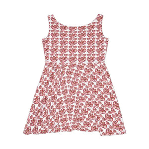 Pink Flower Skater Dress - Showstopping Twirl Style - Dipaliz - Dresses