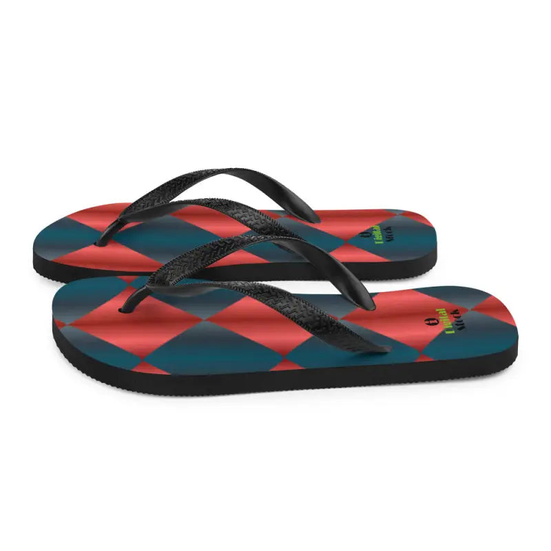 Turn Heads with Fab Blue & Red Flip Flops for Summer - Flip-flop