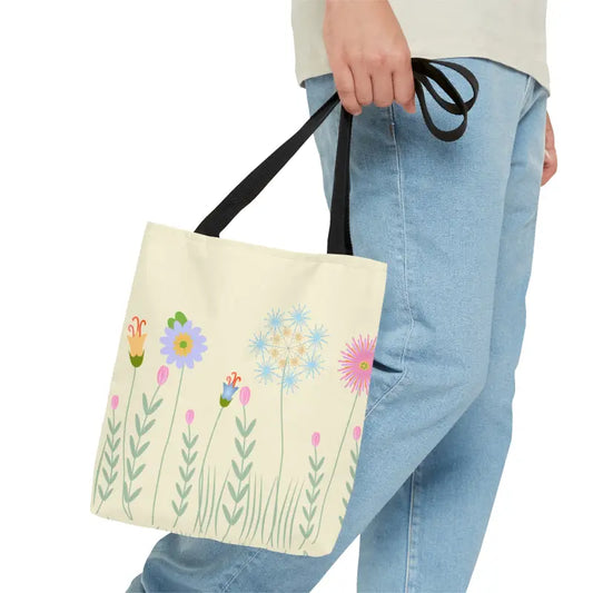 Make a Splash with the Floral Frenzy Aop Tote Bag - Small Bags