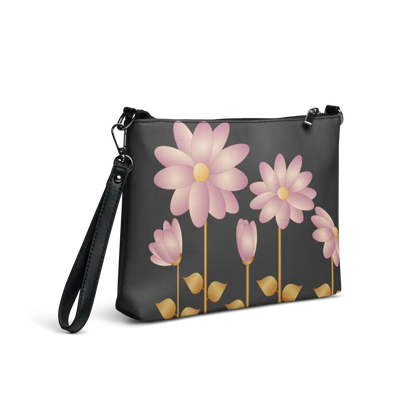 Dazzle with our Gold Floral Crossbody Bag! - Bags