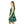 Dresses - Light Green Floral Skater Dress Nature Inspired Style - Dipaliz
