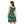 Dresses - Light Green Floral Skater Dress Nature Inspired Style - Dipaliz