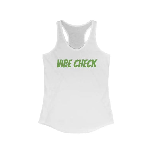 Ultimate Vibe Check Racerback: Style Meets Sporty Elegance - Solid White / Xs Tank Top