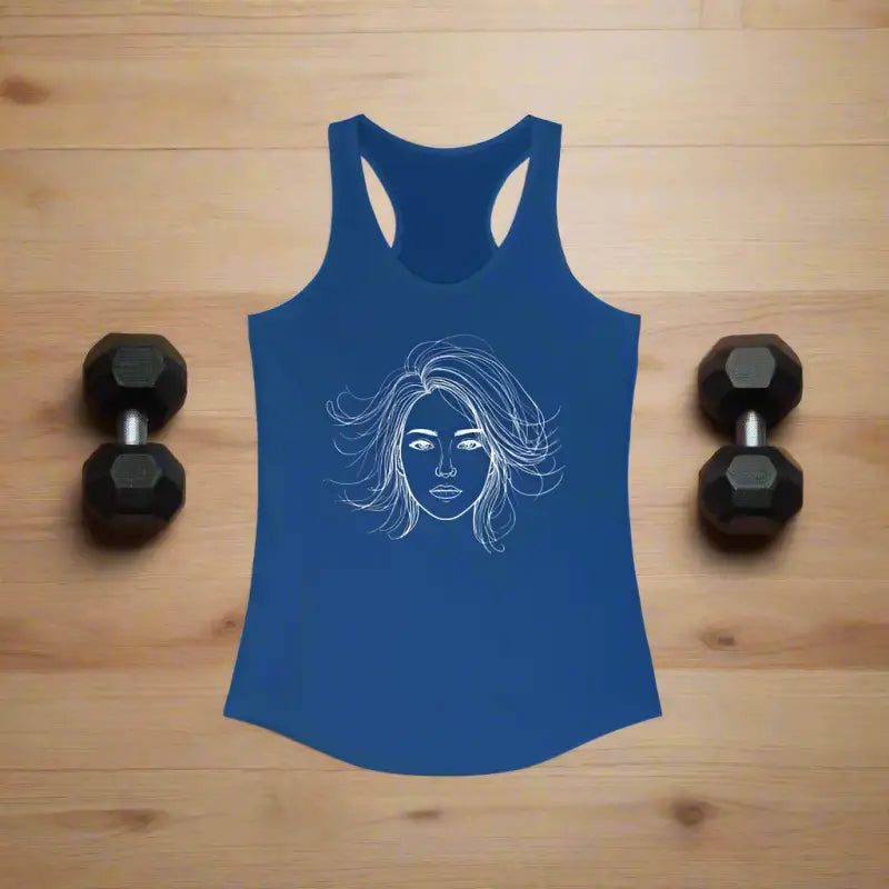 Turn Heads with the Minimalist Sketch Racerback Tank - Top