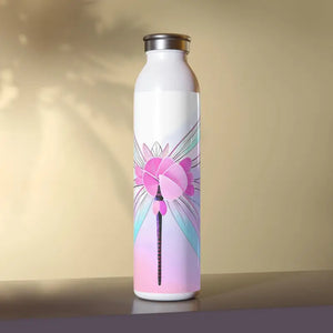 Slim Water Bottle - Abstract Pattern Fashion Design - Dipaliz - 20oz / White - Bottles