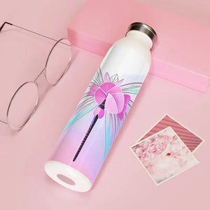 Slim Water Bottle - Abstract Pattern Fashion Design - Dipaliz - 20oz / White - Bottles