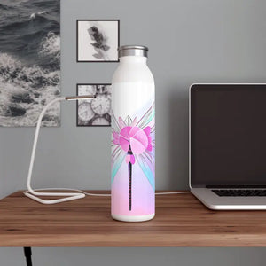Slim Water Bottle - Abstract Pattern Fashion Design - Dipaliz - 20oz / White - Bottles