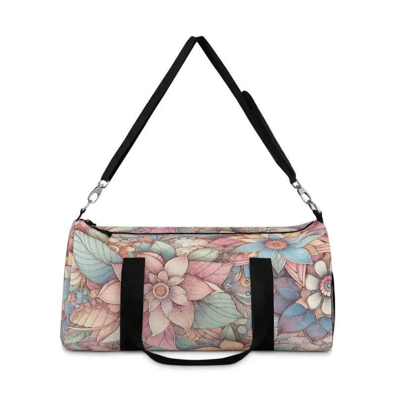 Turn Heads with a Vibrant Floral Polyester Duffel Bag - Bags