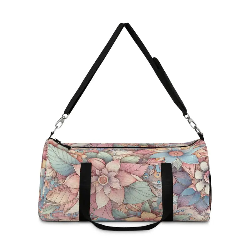 Turn Heads with a Vibrant Floral Polyester Duffel Bag - Bags