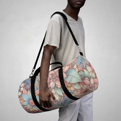 Turn Heads with a Vibrant Floral Polyester Duffel Bag - Large Bags