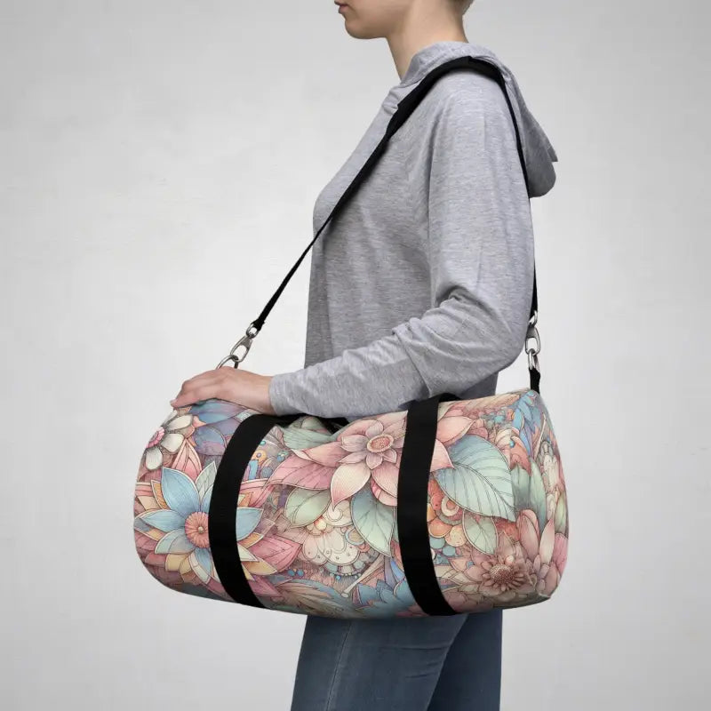 Turn Heads with a Vibrant Floral Polyester Duffel Bag - Small Bags